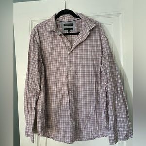 Mens xxl banana republic plaid shirt. Grey, white,maroon